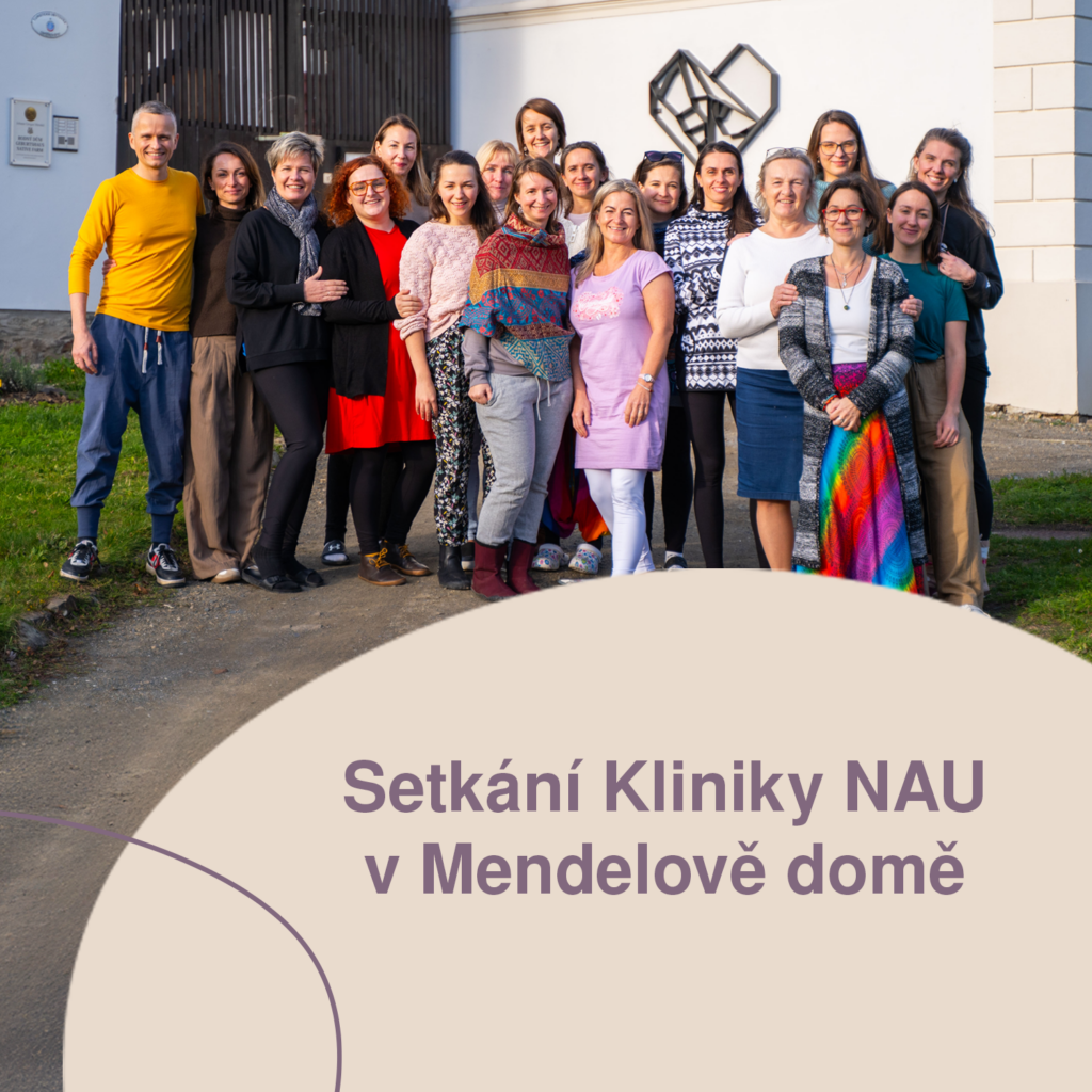 Setkání interních a externích spolupracovníků Kliniky NAU v Mendelově domě ve Vražném v roce 2025