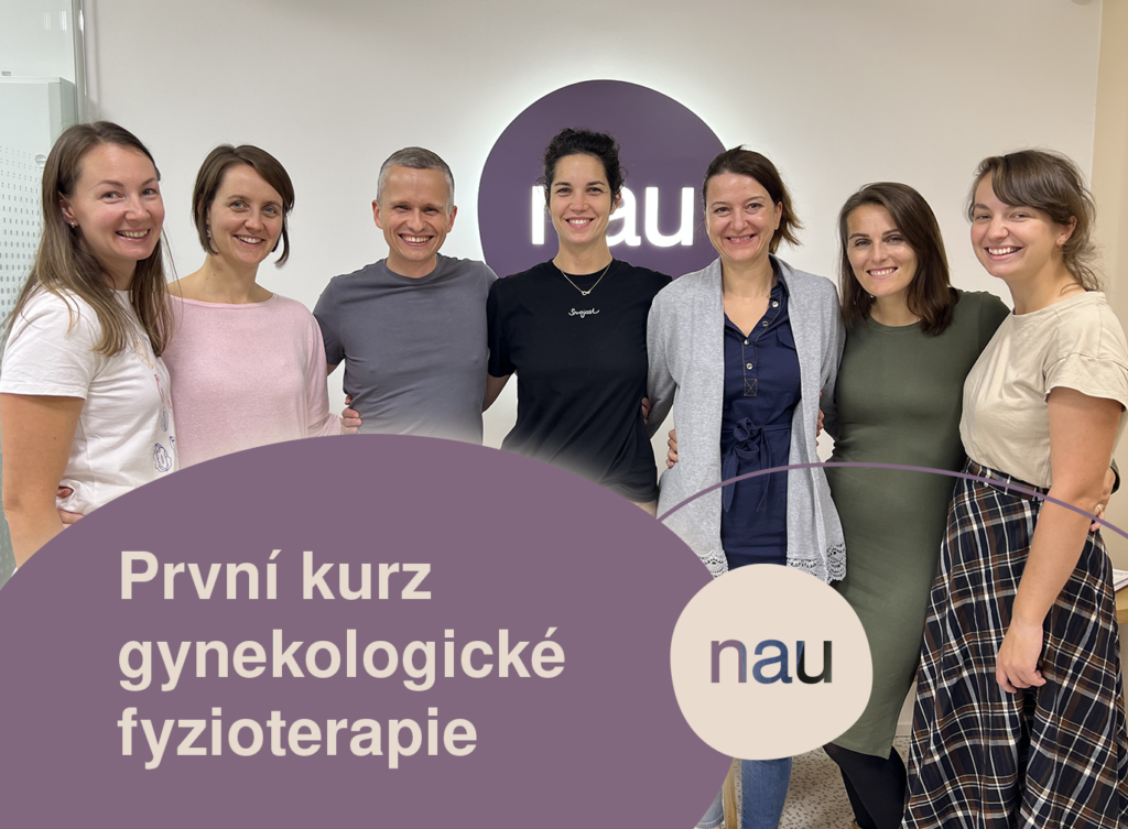 Účastníci prvního kurzu gynekologické fyzioterapie na Klinice NAU s lékařem Karlem Fouskem