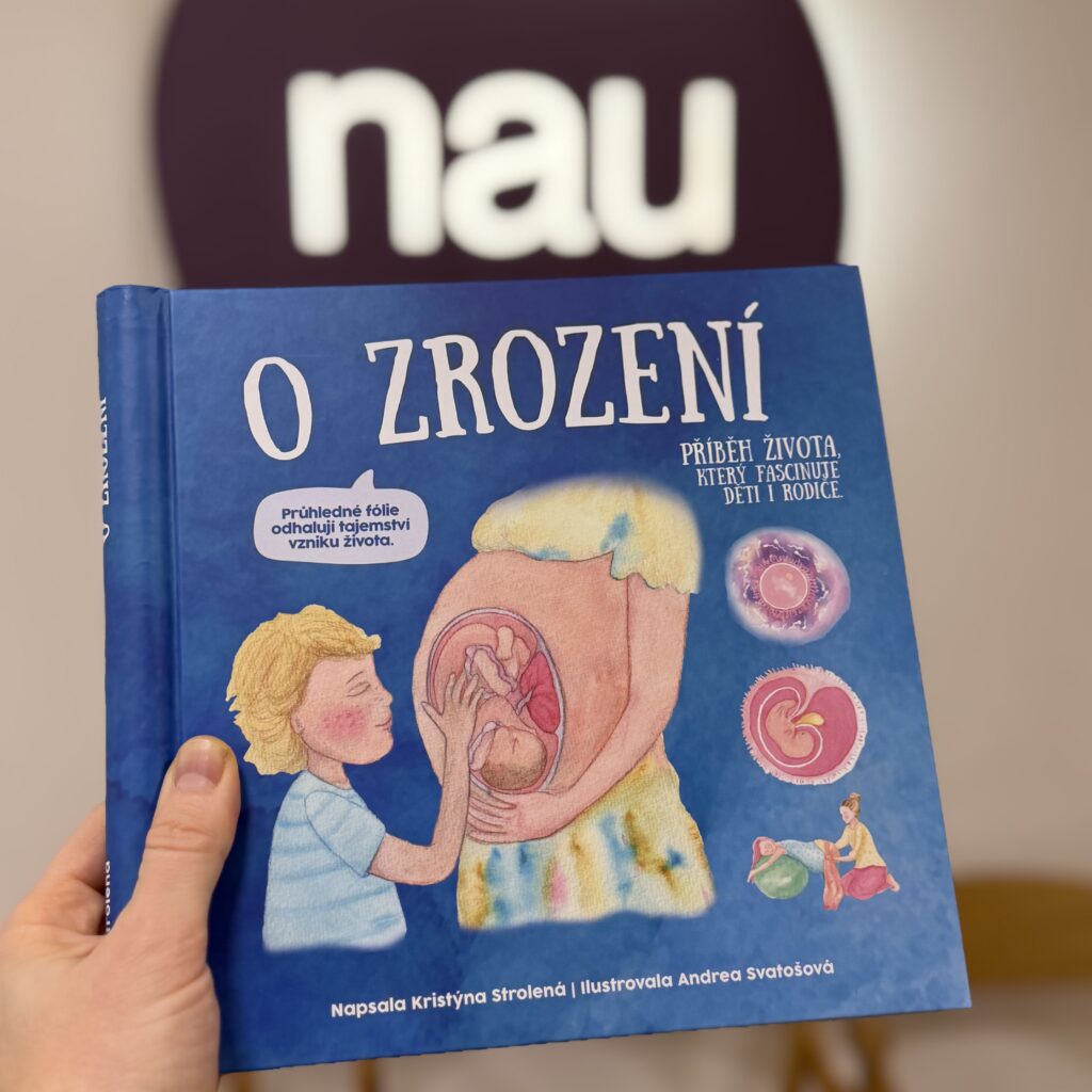 Nová kniha O zrození, který vyšla v prosinci 2025 je nyní i v naší čekárně na Klinice NAU