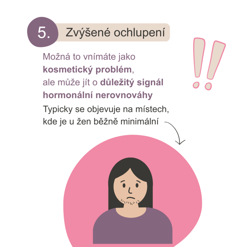 Příznakem PCOS může být i zvýšené ochlupení
